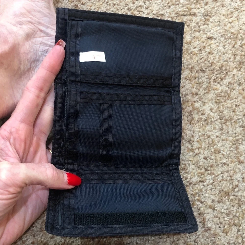 Clemson Black Wallet featuring a Clemson orange paw print design
